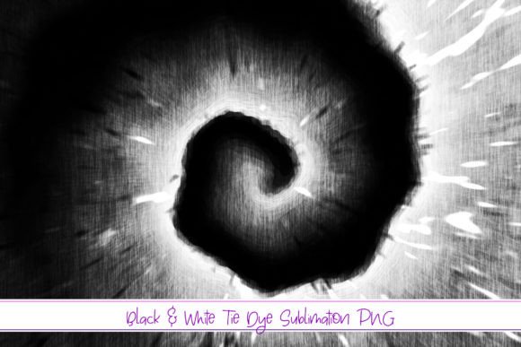Black and White Tie Dye Sublimation PNG