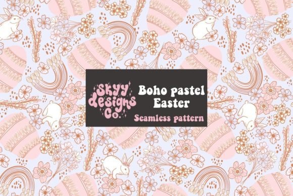 Boho Pastel Easter Seamless Pattern