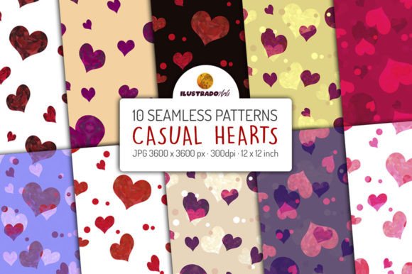 CASUAL HEARTS: Effortless, Versatile Digital Paper Patterns for Real Creative Work