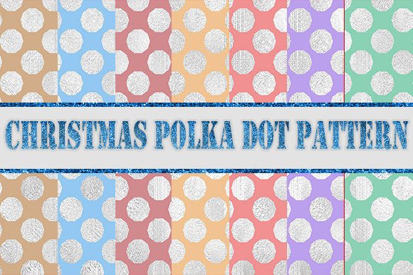 Christmas Polka Dot Glittery Pattern