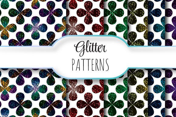 Glitter Flowers: Seamless Patterns for Creative Projects