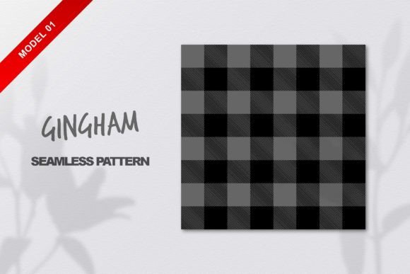Gray Gingham Seamless Pattern