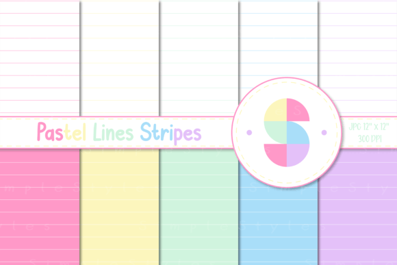 Pastel Lines Stripes Digital Paper Bundle: A Creative Essential for Designers, Crafters & Entrepreneurs