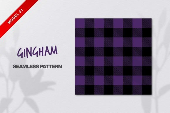 Purple Gingham Seamless Pattern