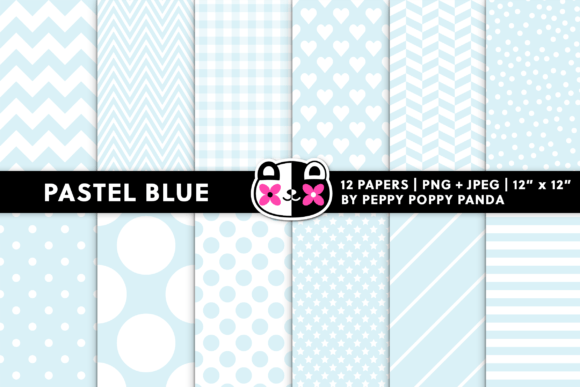 Seamless Pastel Blue Digital Papers: Your Versatile, Print-Ready Design Solution