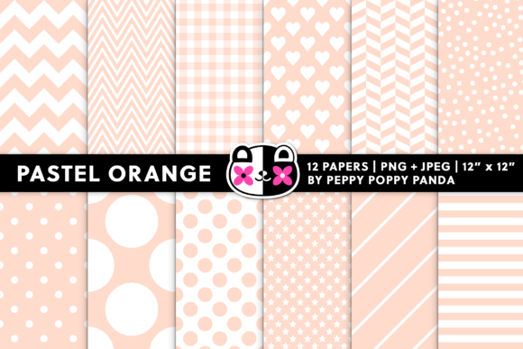 Seamless Pastel Orange Digital Papers: Design Flexibility, Print-Ready Precision