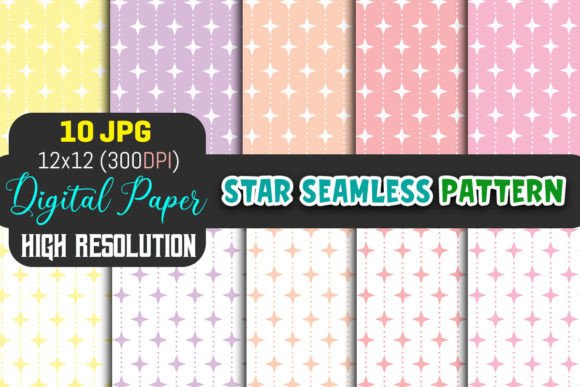 Star with 4 Point Seamless Pattern: A Versatile, Print-Ready Design Resource for Creators
